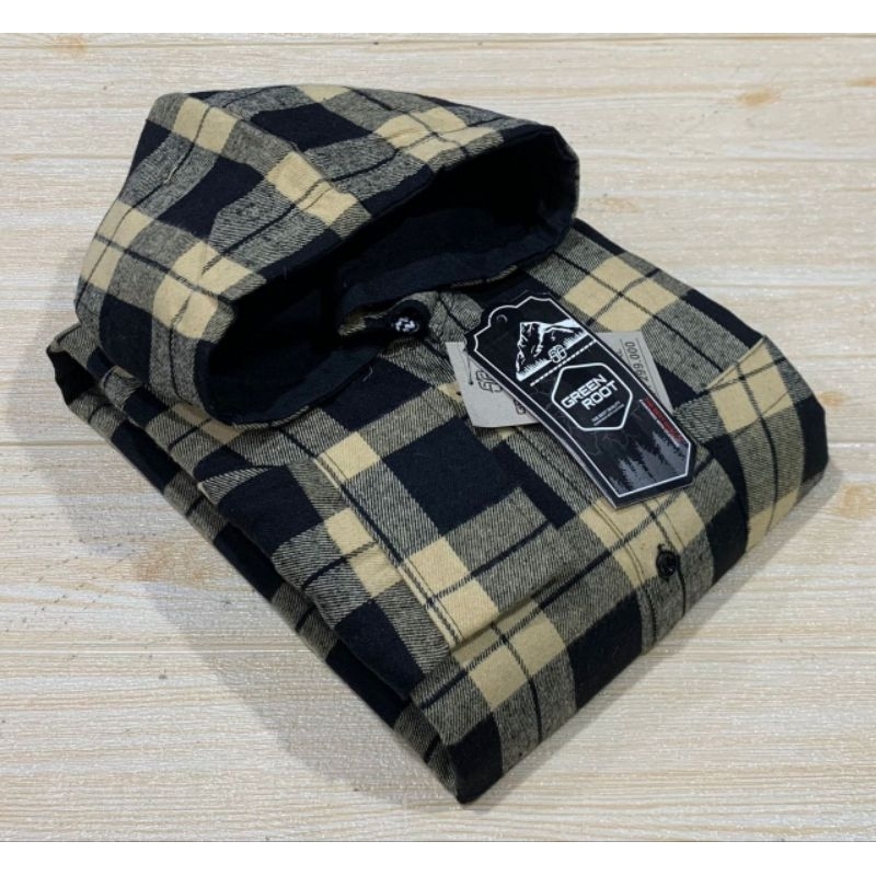 kemeja flanel hodie lengan panjang kemeja flanel hoodie distro