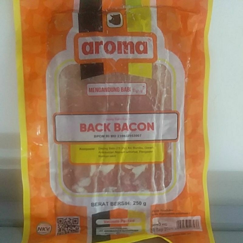 

Aroma Back Bacon Bersih:250g daging babi