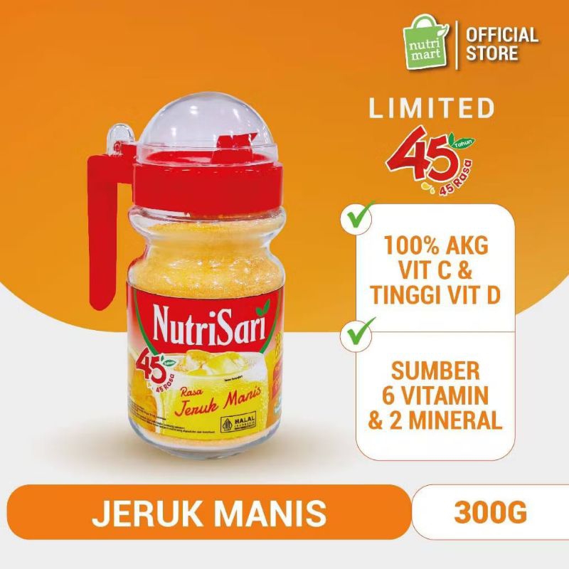 

NutriSari Nostalgia Jeruk Manis Pitcher 300 Gram - NutriSari Botol Kaca Limited Edition 45 Tahun NutriSari