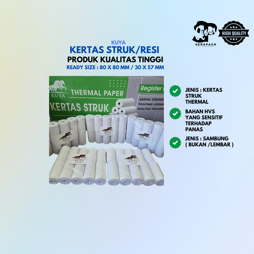 

Kertas Struk / Kertas Resi / Paper Roll 30mm X 57 meter