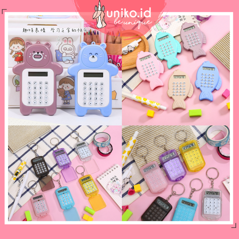 

UNIKO.ID - KALKULATOR 8 DIGIT MINI PORTABLE MOTIF BERUANG CALCULATOR TRAVEL TOMBOL KARET
