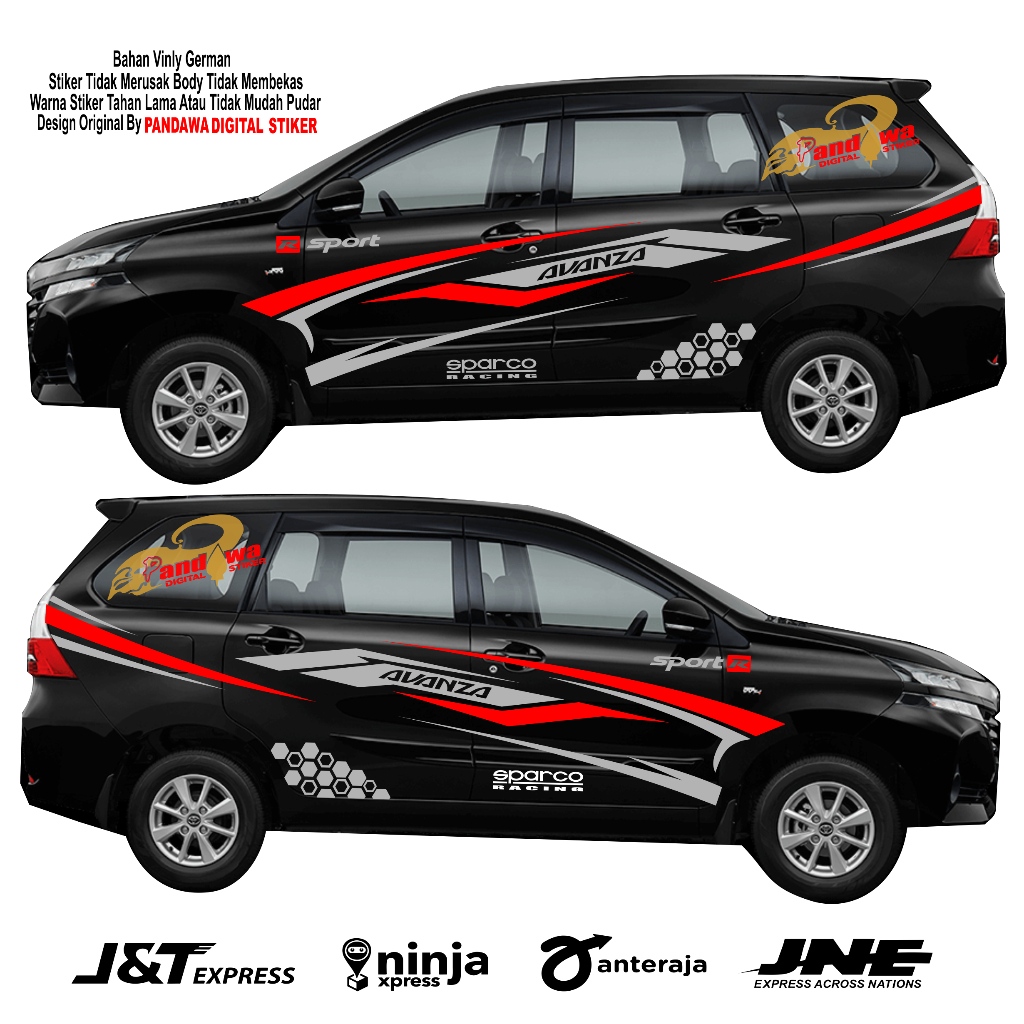 Sticker Mobil Avanza List Cutting Sticker Mobil Custom Terbaru Sticker Mobil Avanza Sigra veloz dll