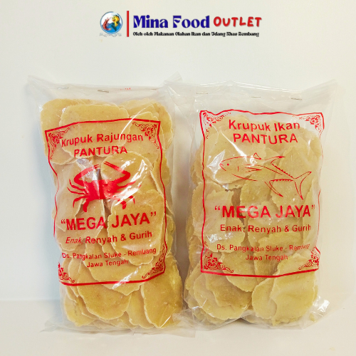 

KRUPUK / KERUPUK IKAN / RAJUNGAN MEGA JAYA MENTAH 250 GRAM