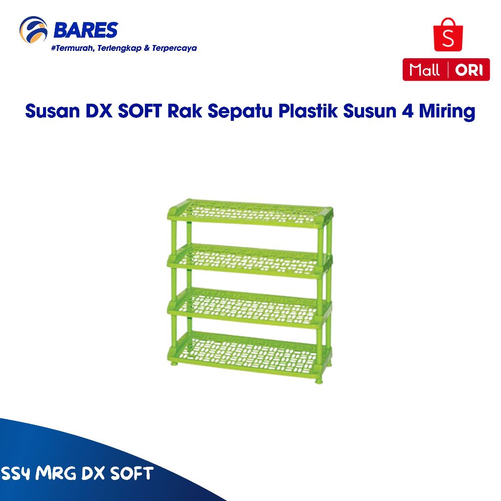 Susan DX SOFT Rak Sepatu Plastik Susun 4 Miring
