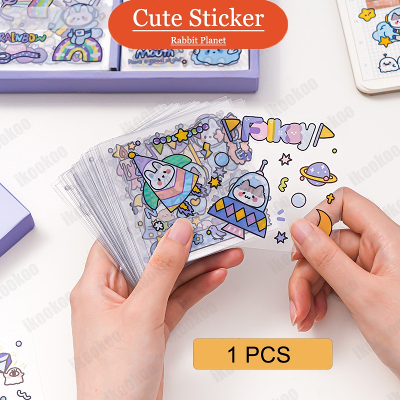 

I-KOOKOO CERMIN KECIL Acak 1 PCS PET STIKER TAHAN AIR