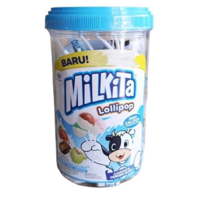 

Permen Lolipop Milkita Toples 30 X 9 Gr Rasa Cokelat Strawberry Melon