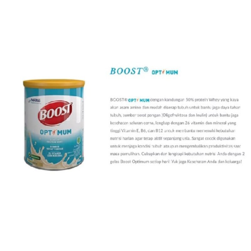 

Susu Nestle BOOST optimum vanila 800g