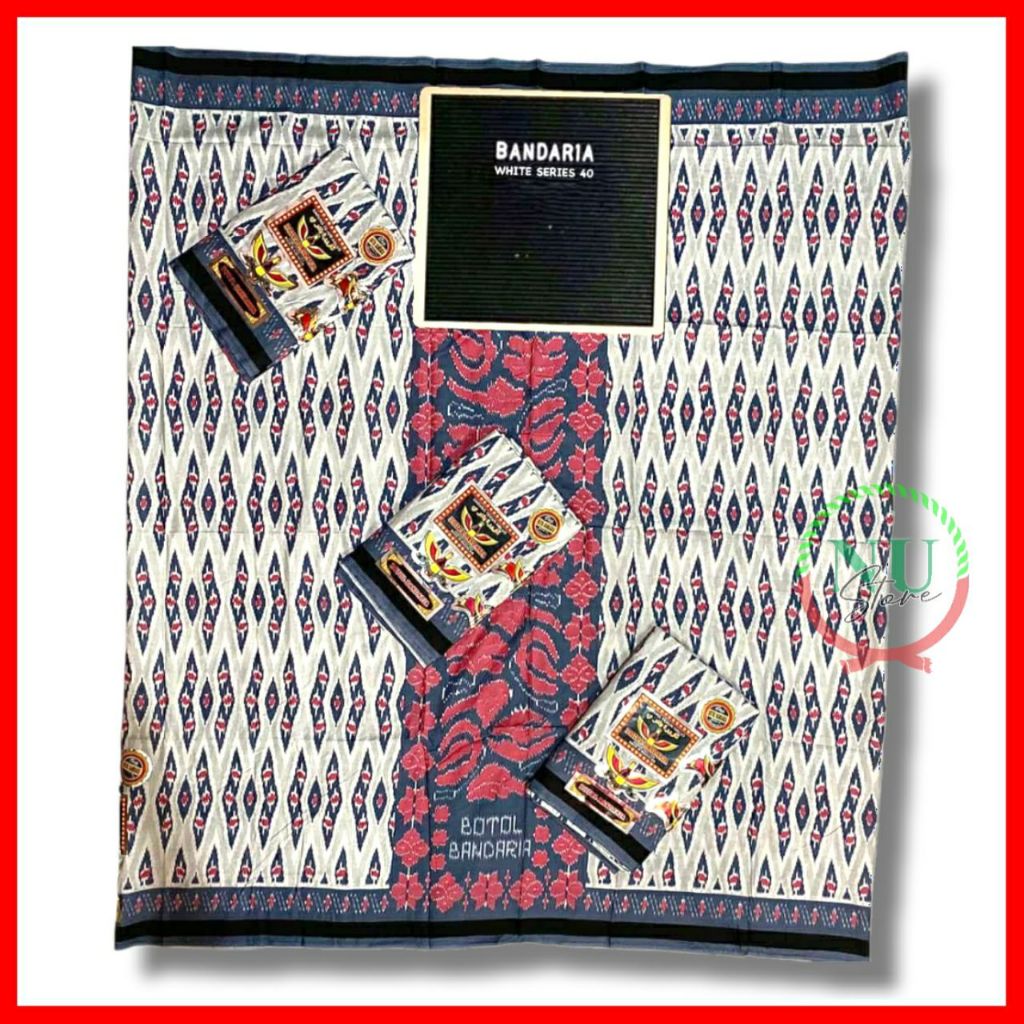 Sarung Tenun Halus / Sarung Goyor Printing / Sarung Botol Bandaria Putih / Sarung Dewasa Keren / Sar