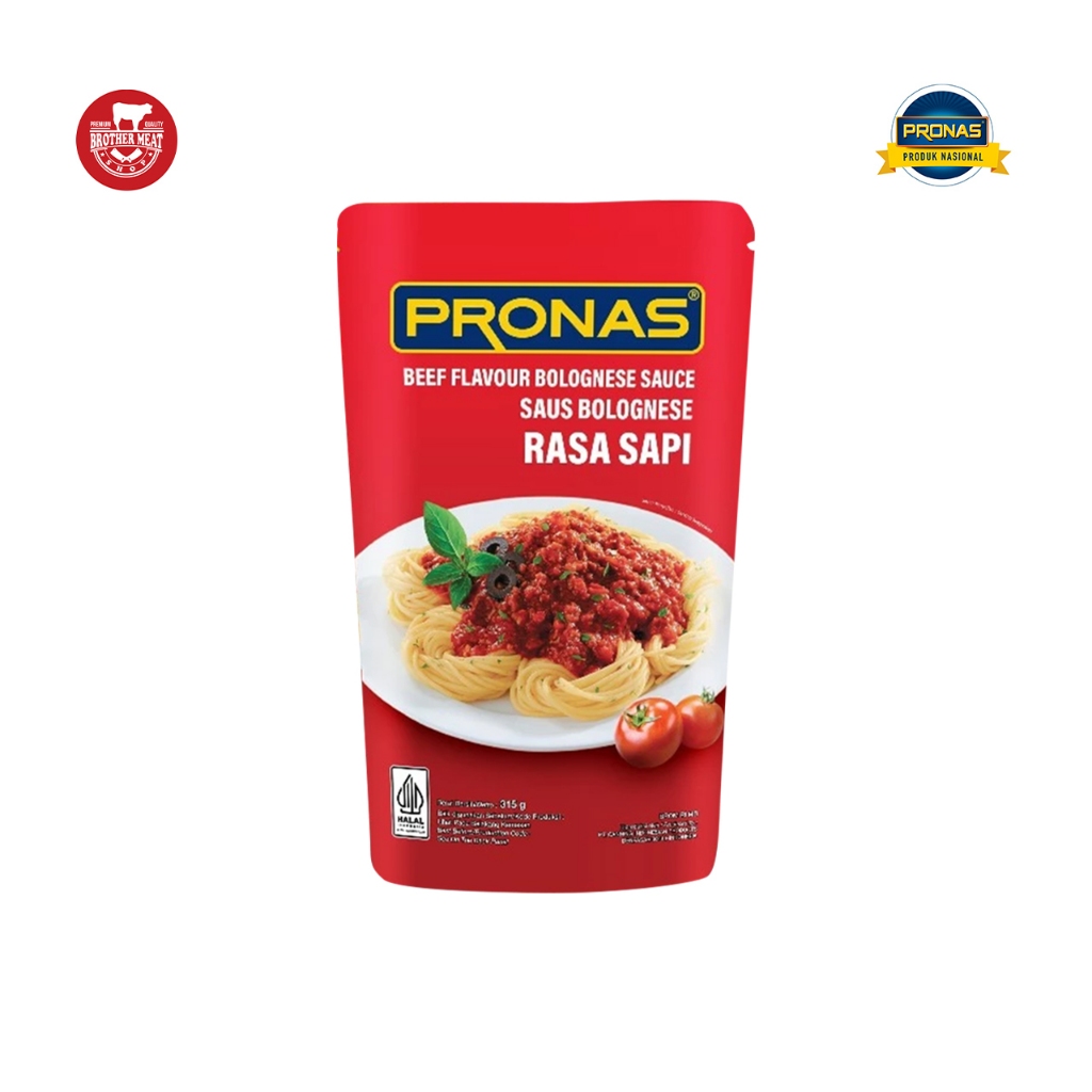 

PRONAS Bolognese Beef Sauce 315, Saus Pasta - Brothermeatshop