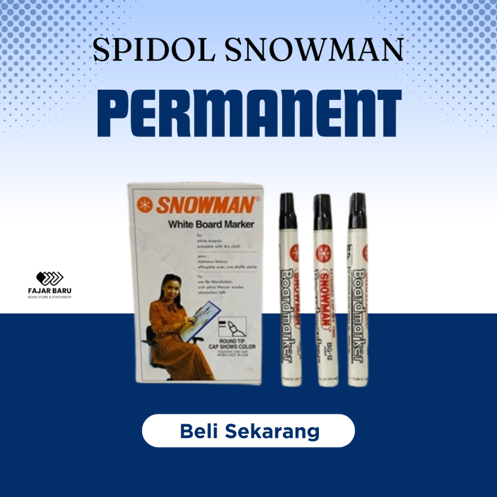 

[ PCS ] SPIDOL SNOWMAN PERMANENT - SPIDOL TAHAN AIR DAN TIDAK BISA DI HAPUS