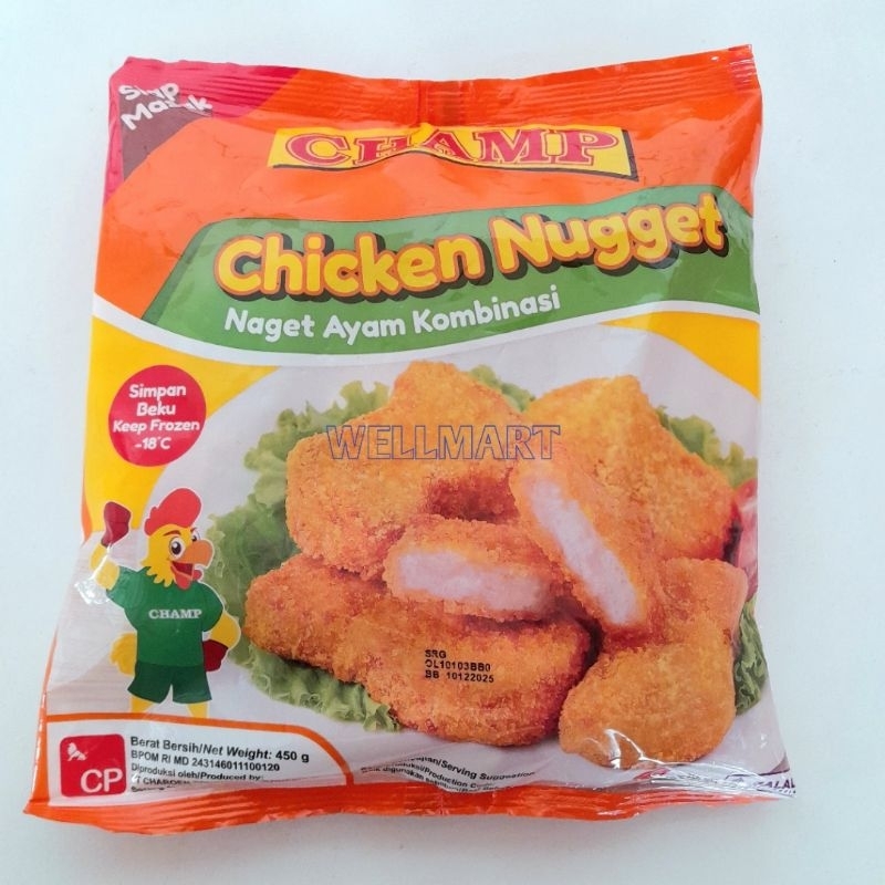 

Champ Chicken Nugget 450gr Naget Ayam Kombinasi