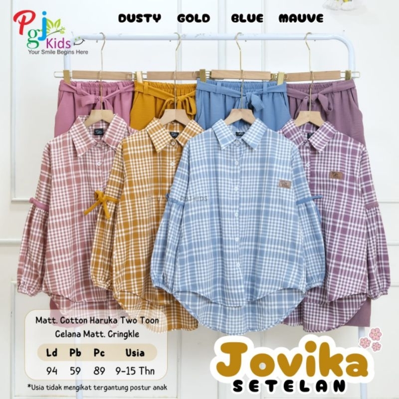 JOVIKA setelan anak perempuan umur 9-15 tahun original premium by PGJ kids