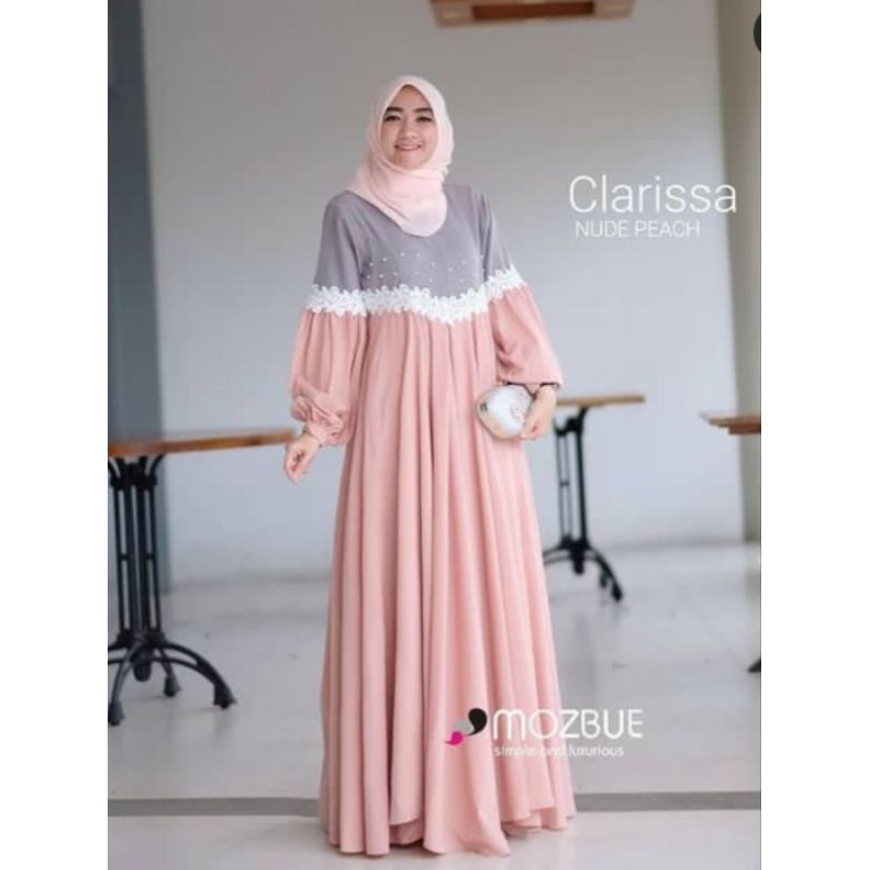 Dress Gamis Pesta Kondangan Busui Clarissa by Mozbue