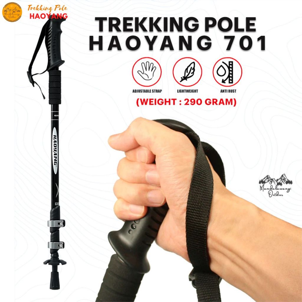 TONGKAT GUNUNG TREKKING POLE HAOYANG 701 TRACKING POLE TONGKAT MENDAKI GUNUNG ALUMUNIUM ALLOY
