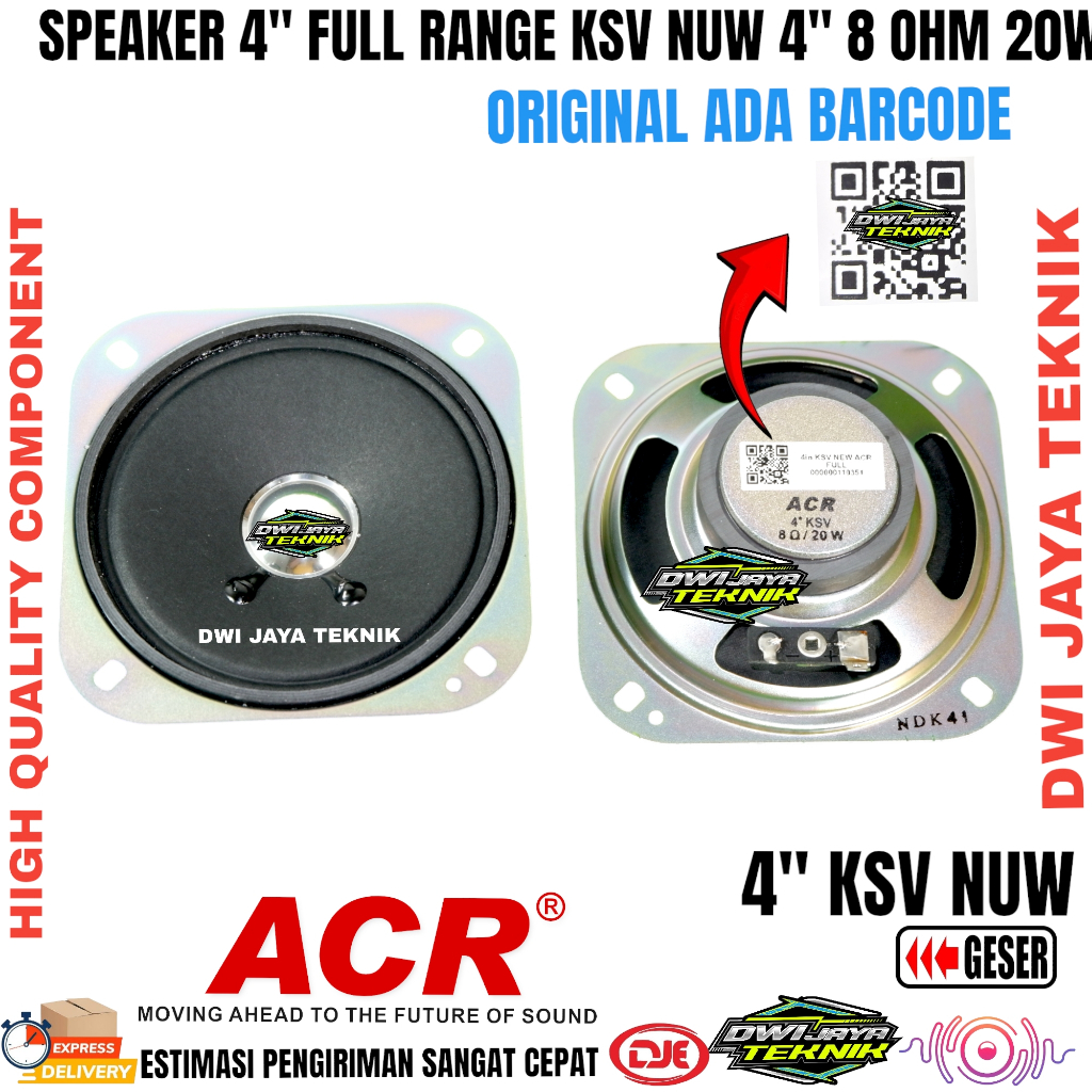 Speaker 4 inch full range KSV NEW speaker ACR 4" 8 ohm 20 watt