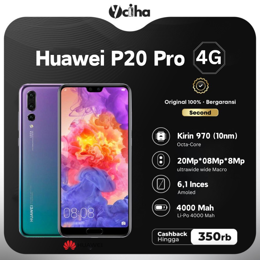 huawei p20 pro second Resmi Fullset