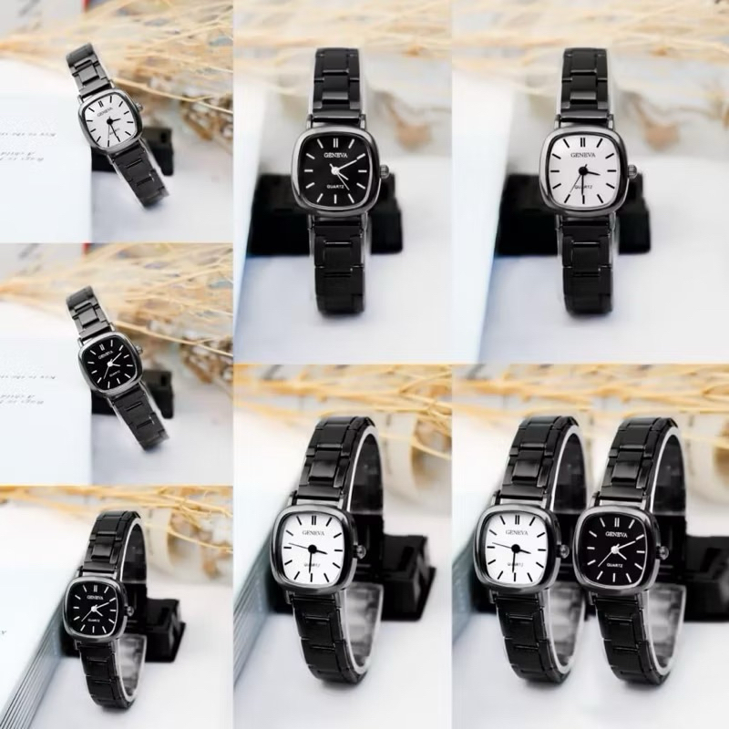 GB JB005 Jam Tangan Wanita Analog Quartz Casual Fashion Strap Rantai Stainless Steel Couple Pria