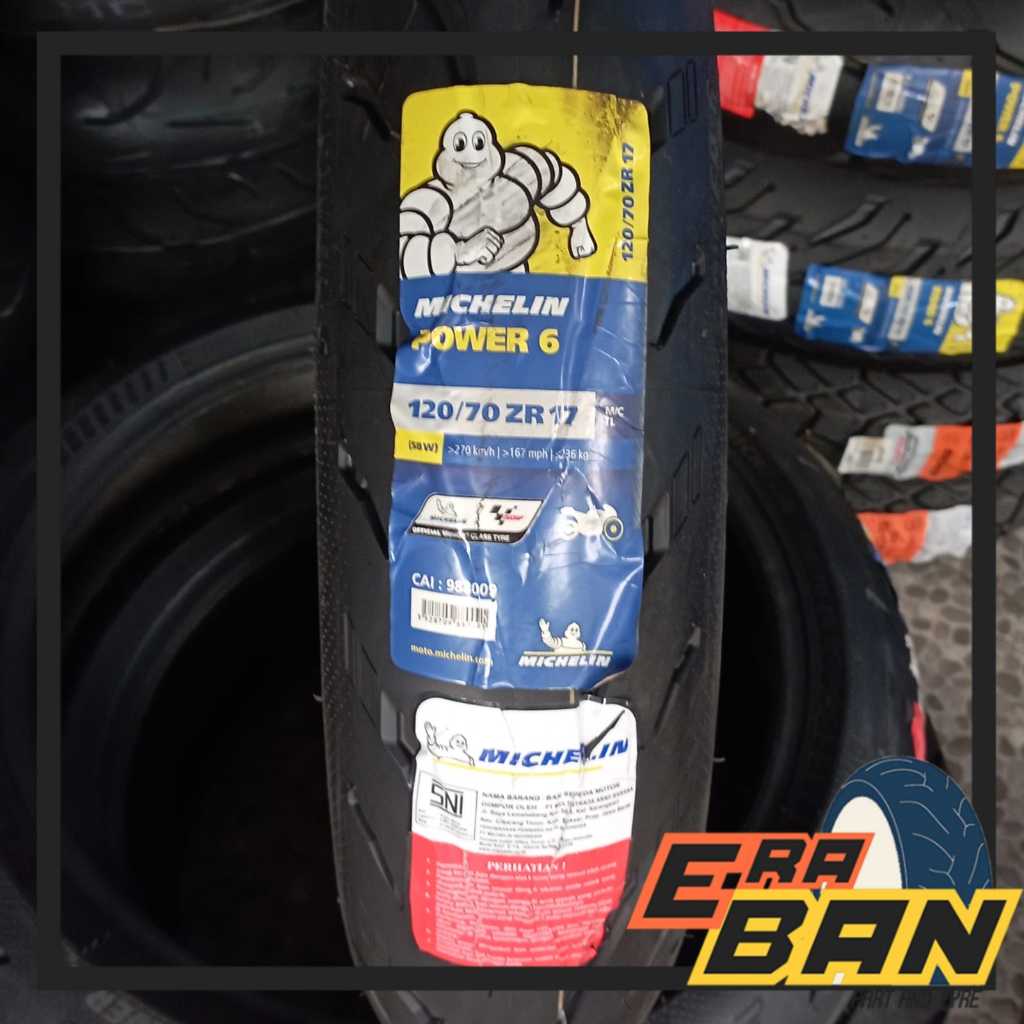 BAN LUAR MICHELIN POWER 6 F 120 70 RING 17 TUBELESS