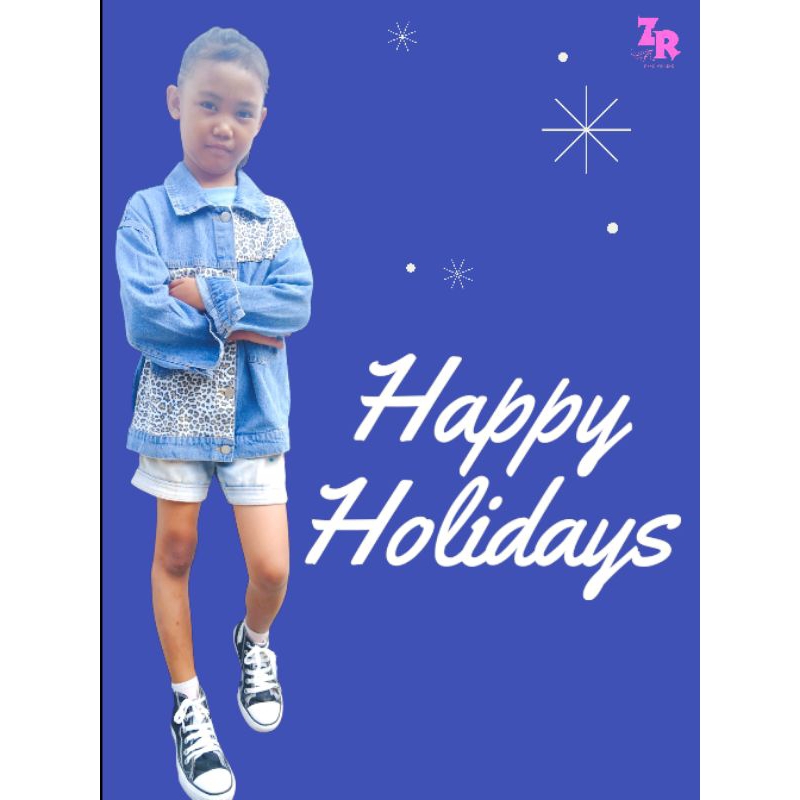 Jaket Jeans Anak Usia 4 - 7 Tahun / Jaket Anak Pattern Leopard