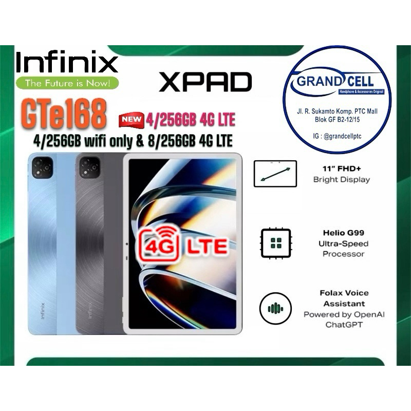 Infinix XPad 4/256GB 4G LTE & 8/256 4G LTE | 4/256GB Wifi Only Garansi Resmi Indonesia