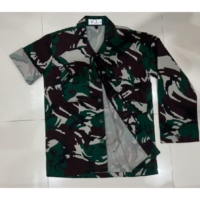 Baju pdl TNI PT Panca Prima bahan micropoly warna gelap