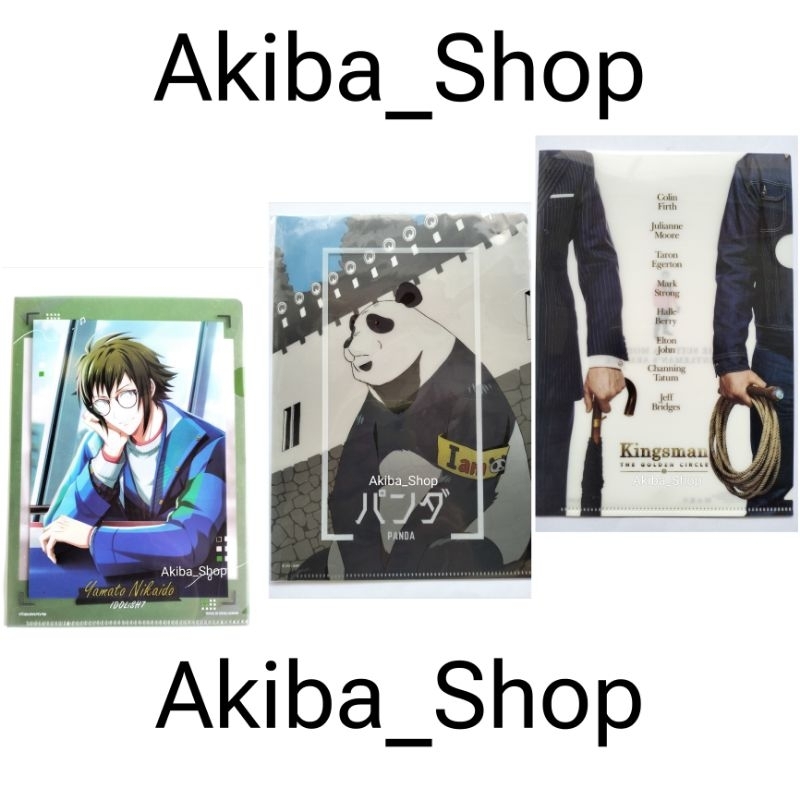 

Clear File Anime IDOLISH7 Yamato Nikaido, Panda Jujutsu Kaisen, 20th Century Fox Kingsman The Golden Circle Original Stationery Perlengkapan ATK