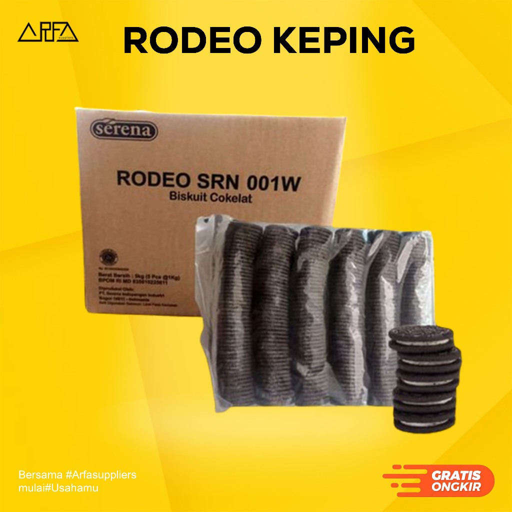 

Rodeo Keping Tanpa Krim - Biskuit Hitam Serena Utuh 1 kg