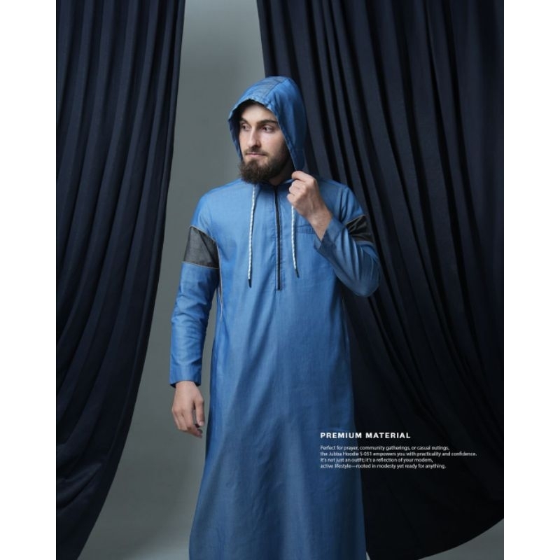 Gamis Pria Hoodie SAMASE 100% Original - Jubah Premium, Elegan, Bahan Adem