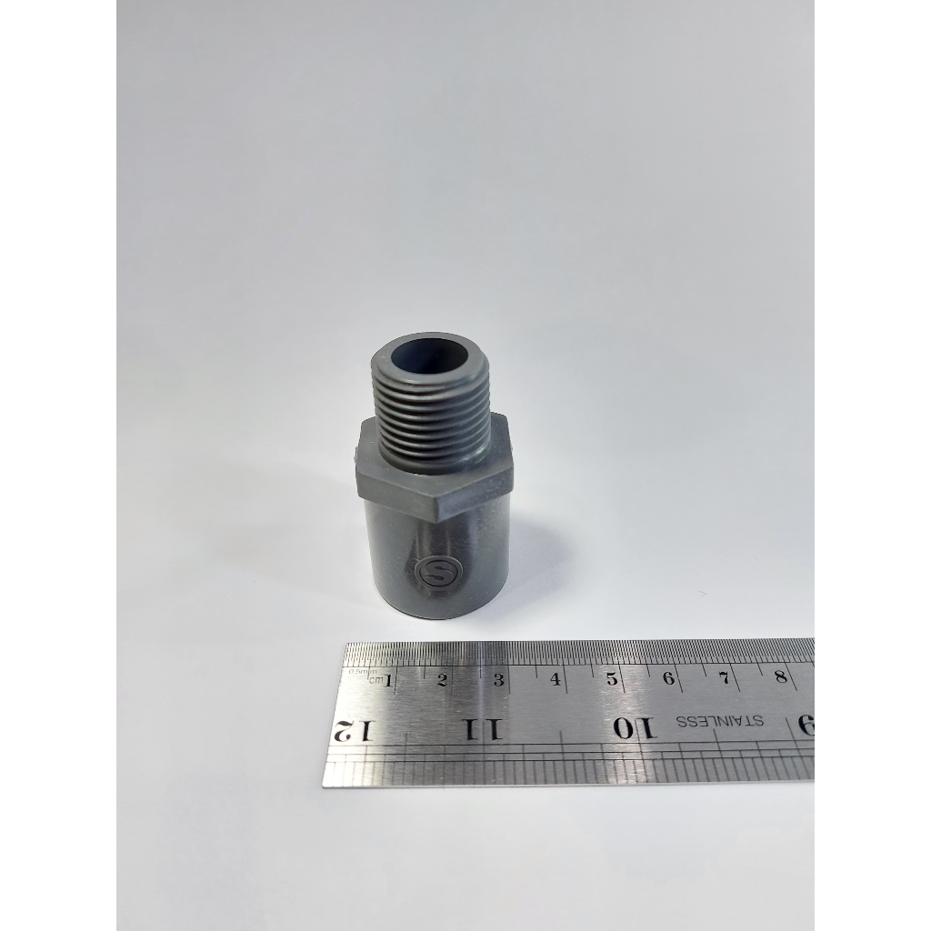 SDL 1/2" inch Aw SOKET /Sok Drat Luar 0,5 in Pvc/Sock Ulir Sambungan Pipa