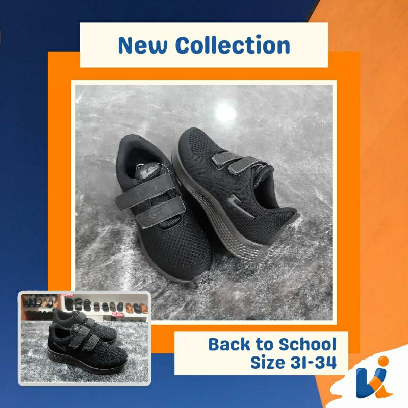 sepatu sekolah hitam putih / sepatu sekolah hitam polos