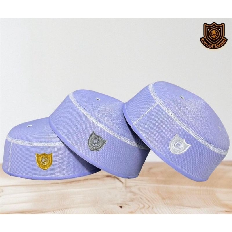 kopiah/peci Malaysia ameen polos putih keunguan ameen premium