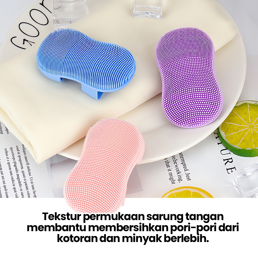 Silikon Jari Pembersih Wajah Lembut Cleaning Pad Cuci Muka Praktis — 10