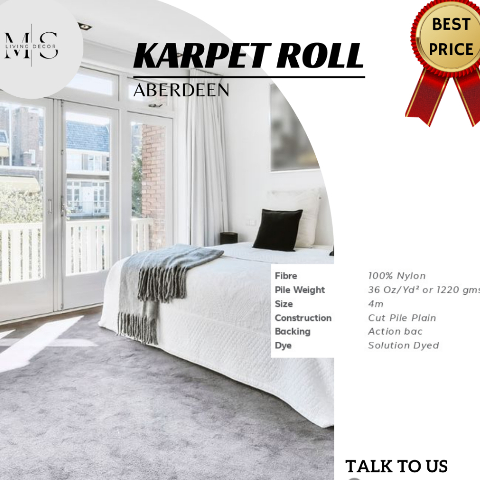 KARPET LANTAI METERAN TEBAL / KARPET ROLL / KARPET MURAH POLOS ABERDEEN