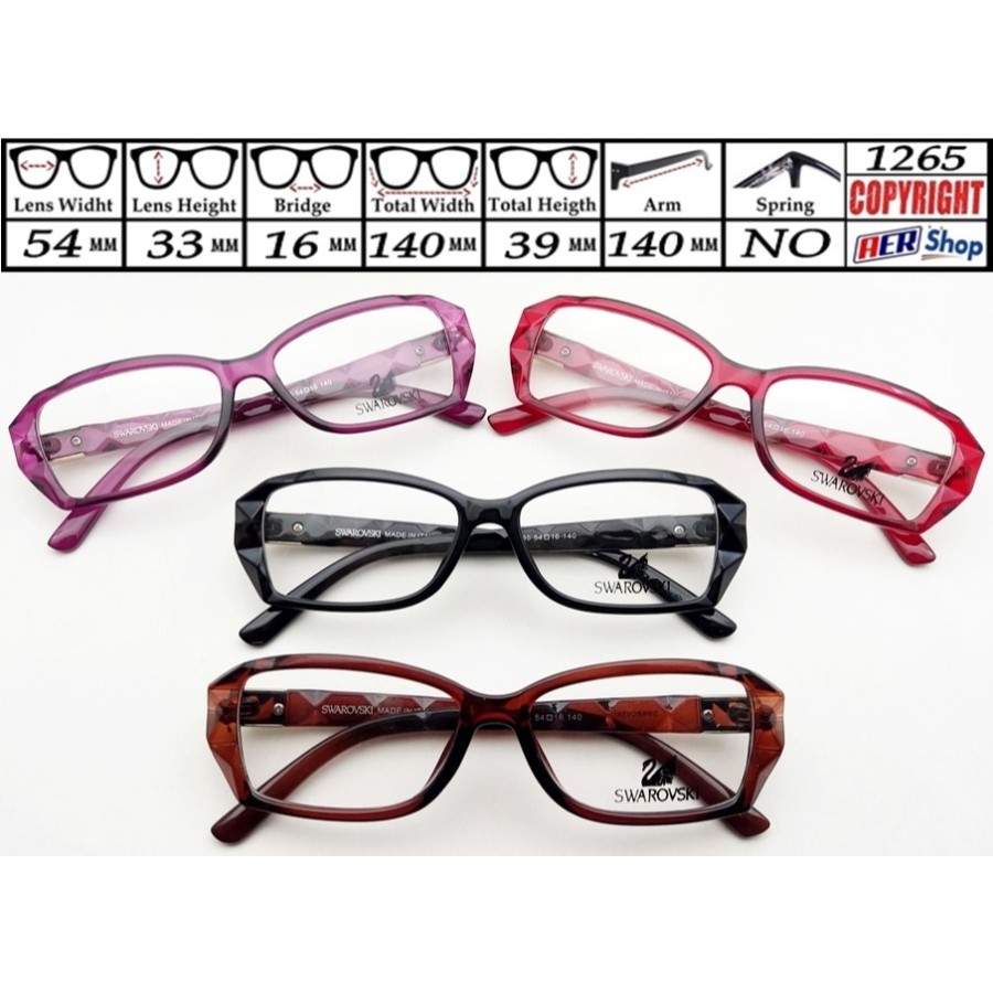 frame minus - frame swarovski - kacamata minus - frame cewek minus