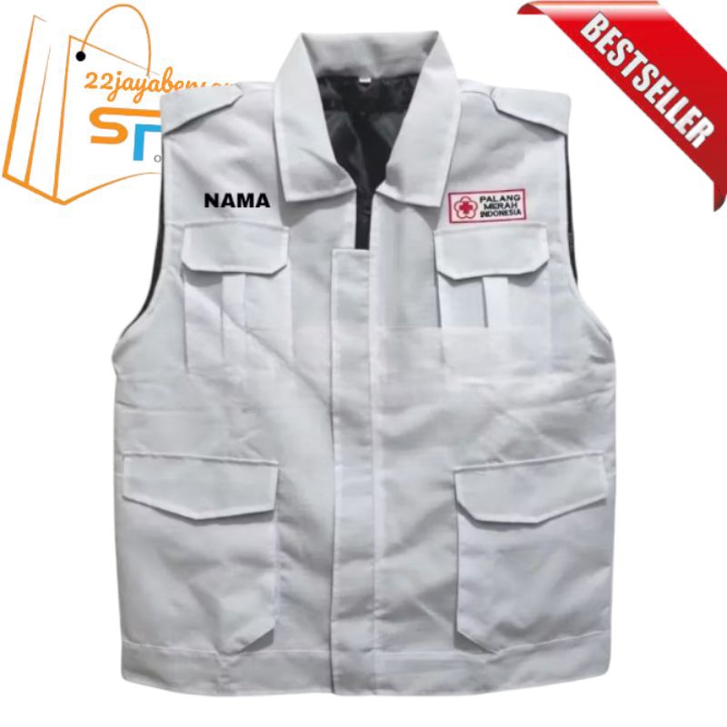 Rompi PMI,Seragam PMI,Rompi Kerja PMI,Seragam Kerja PMI,Rompi Palang Merah Indonesia full bordir