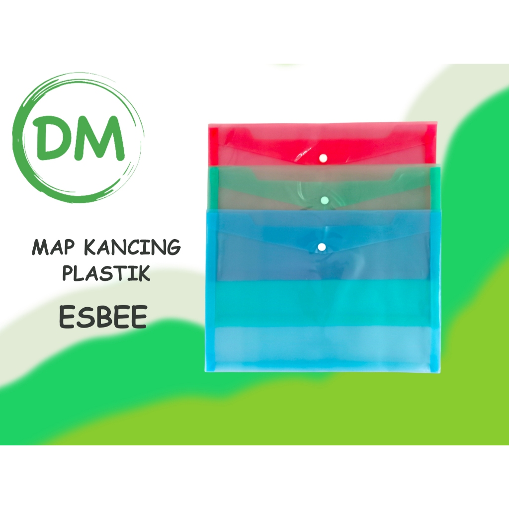 

DM- Map Plastik Kancing Esbee POLOS / Ukuran Folio / Map Bisnis Murah