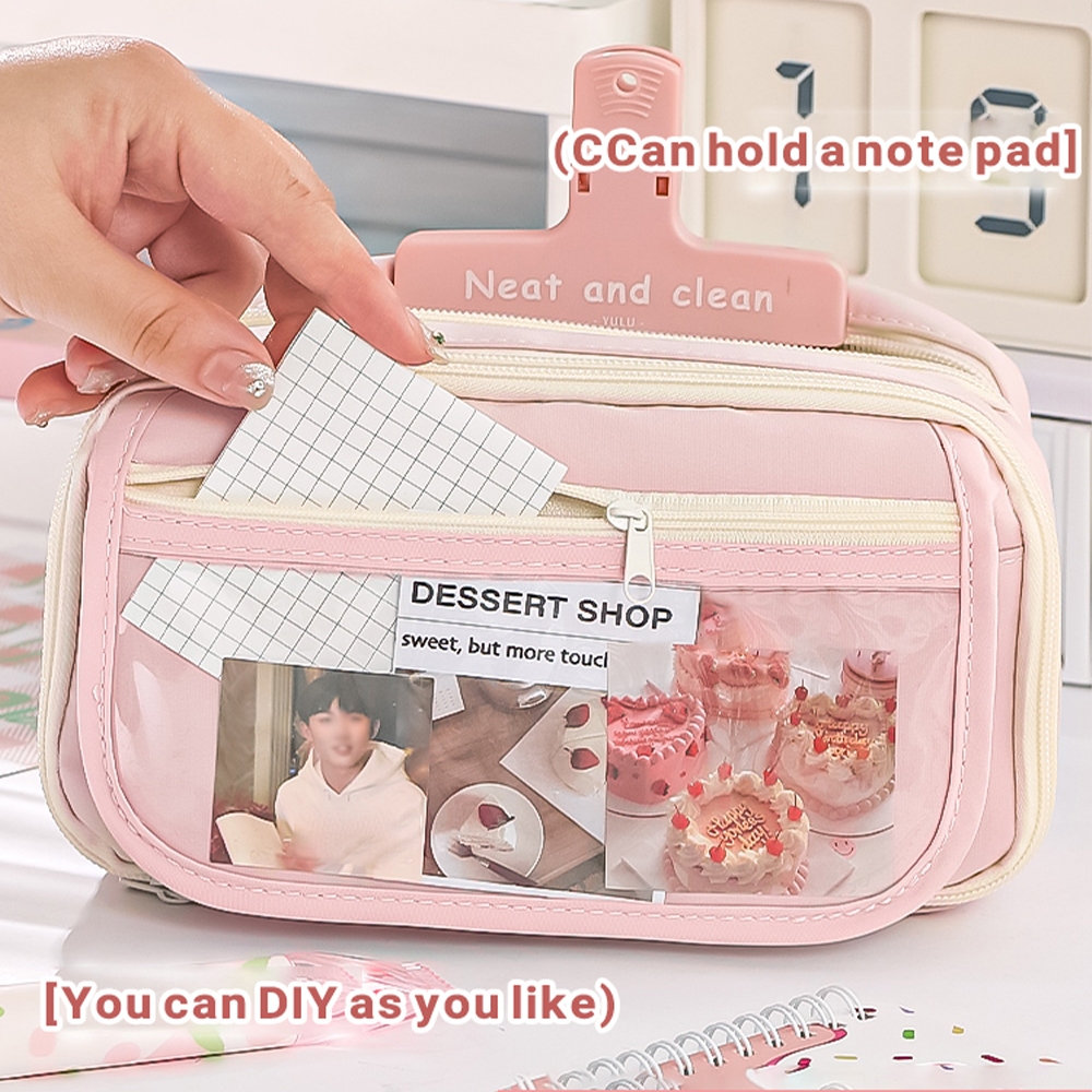 

Tempat Alat Tulis Kotak Pensil Aesthetic Korea Tas Penatempat Pencil Tas Pensil Kapasitas Besar