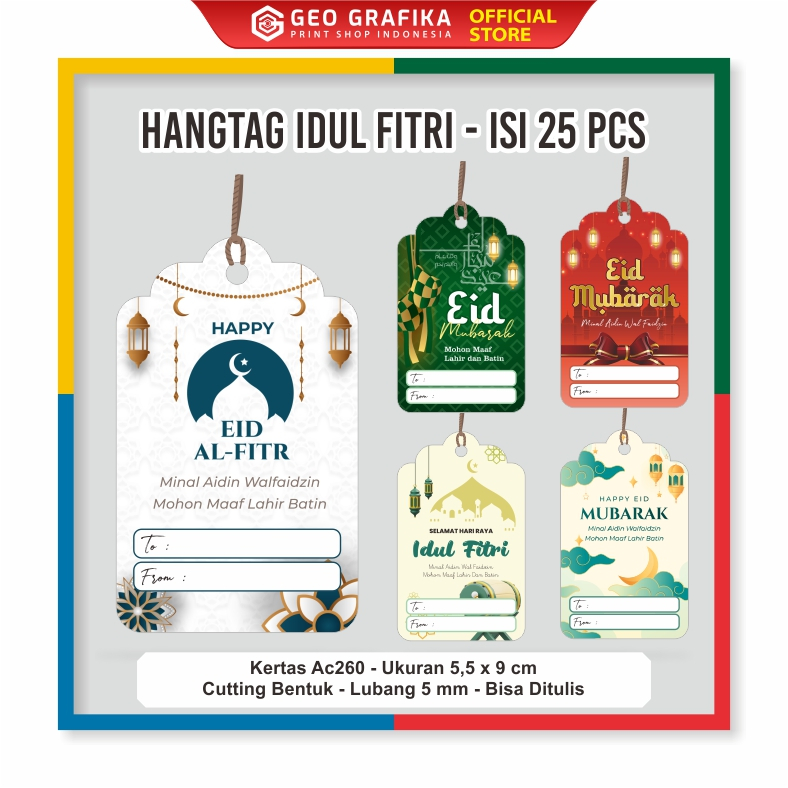

Hangtag Lebaran Idul fitri isi 25 Pcs - Geo Grafika
