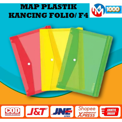 

Map Plastik Kancing / Document Bag Folio / F4 - RANDOM