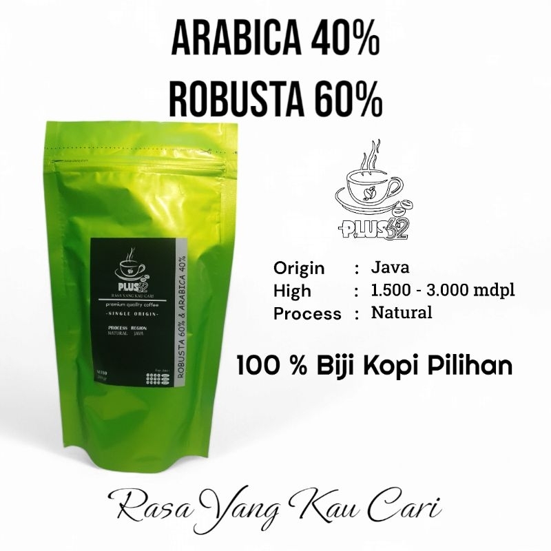 

KOPI BUBUK ROBUSTA 60% & ARABICA 40% 200 gr