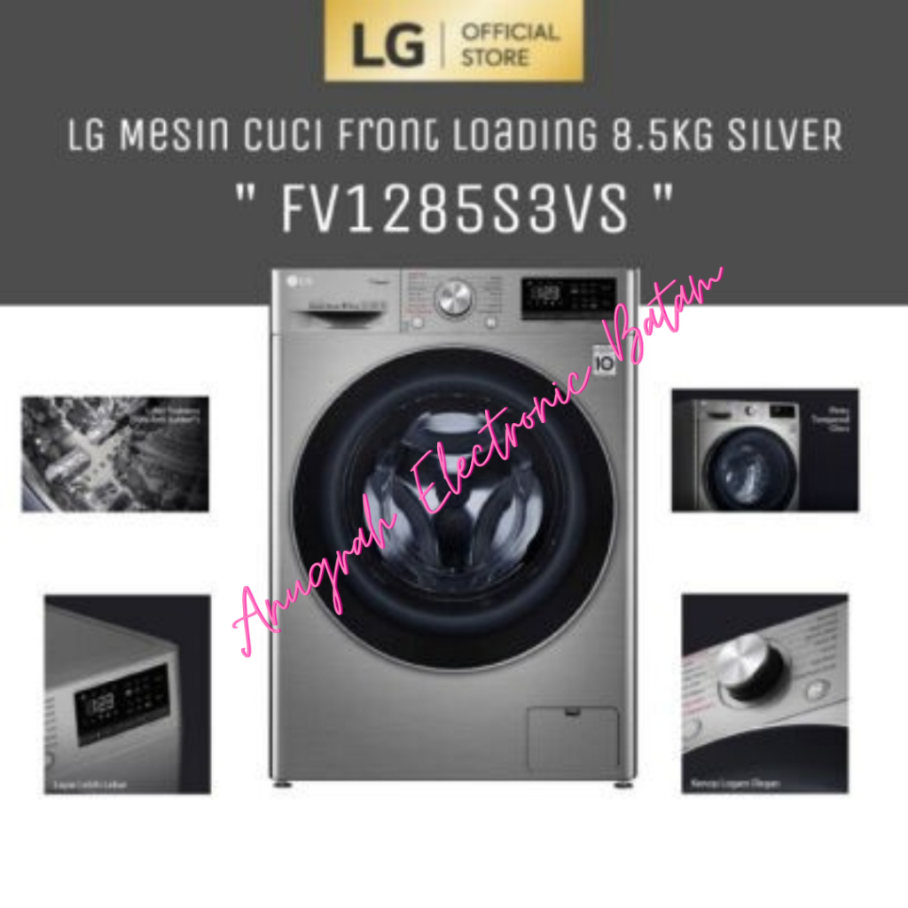 LG MESIN CUCI 8.5 Kg FV1285S3VS | LG FRONT LOADING 8.5 Kg FV1285 AI DD BATAM
