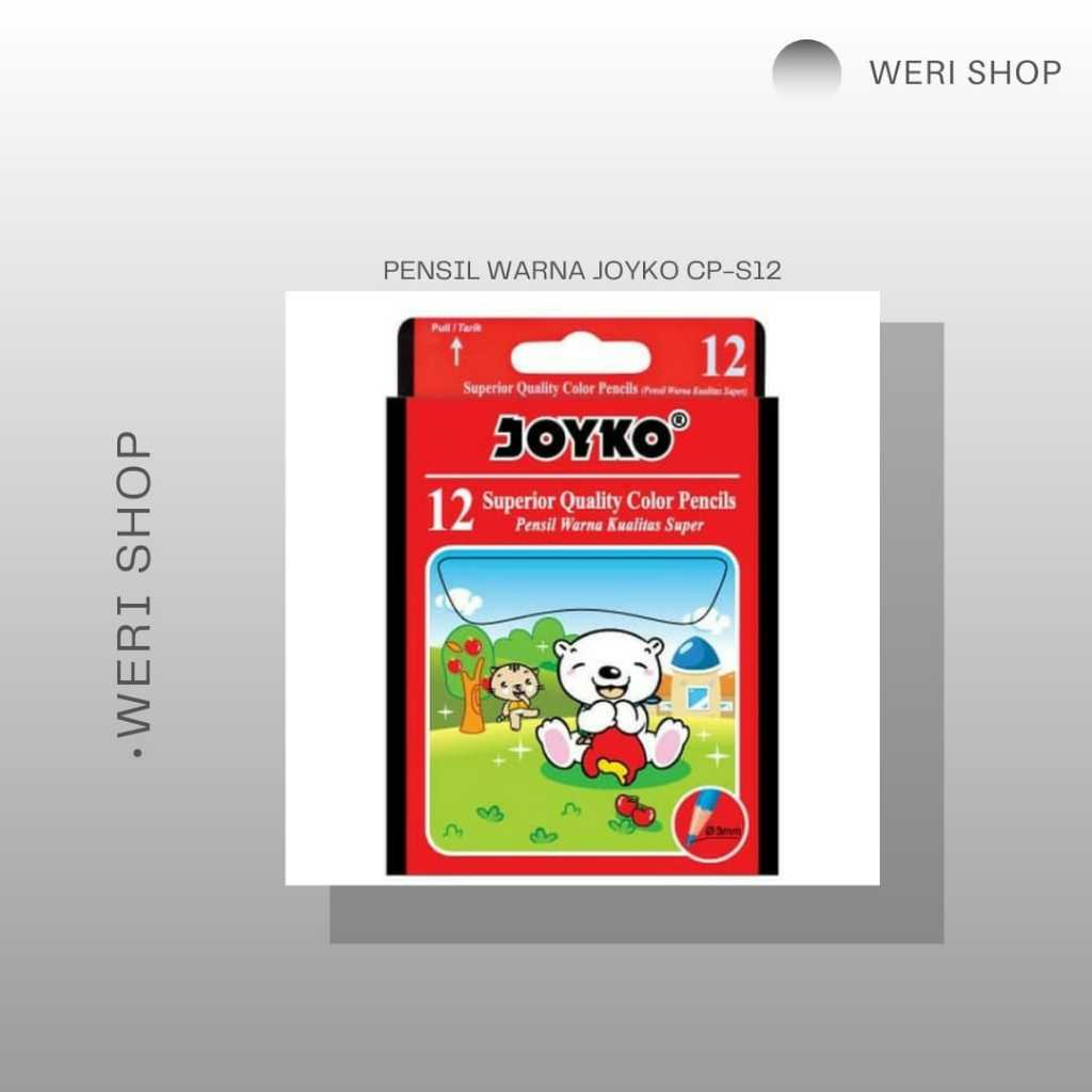 

PENSIL WARNA MEREK JOYKO CP-S12 (1 SET 12 WARNA)