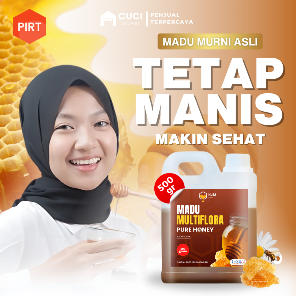 Madu Asli 100% Tanpa Campuran Penggemuk Badan Murni Obat Diabetes Kolesterol Gula Darah Asam Urat Da