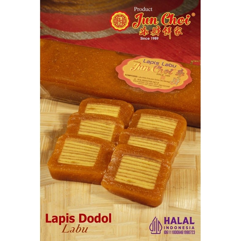 

Lapis dodol labu / pepaya / ketan hitam / keribang / kacang hijau junchoi