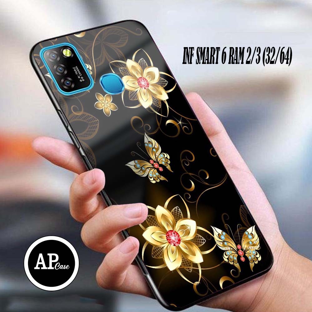 Case INFINIX SMART 5/6 RAM 2/3 (32/64) casing glossy Motif Butterfly Terbaru Ap Case - Custom Case -