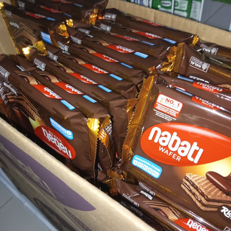 

Nabati rasa coklat kemasan 37g, wafer renyah nabati coklat