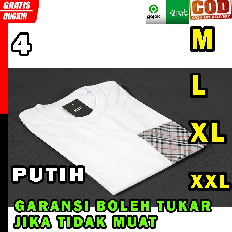 kaos kantong kotak polos baju atasan pria cowok laki laki  oversize regular reguler standar kasual f