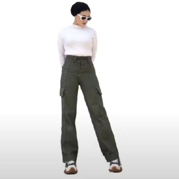 CELANA CARGO JEANS JINISO HANDS UP