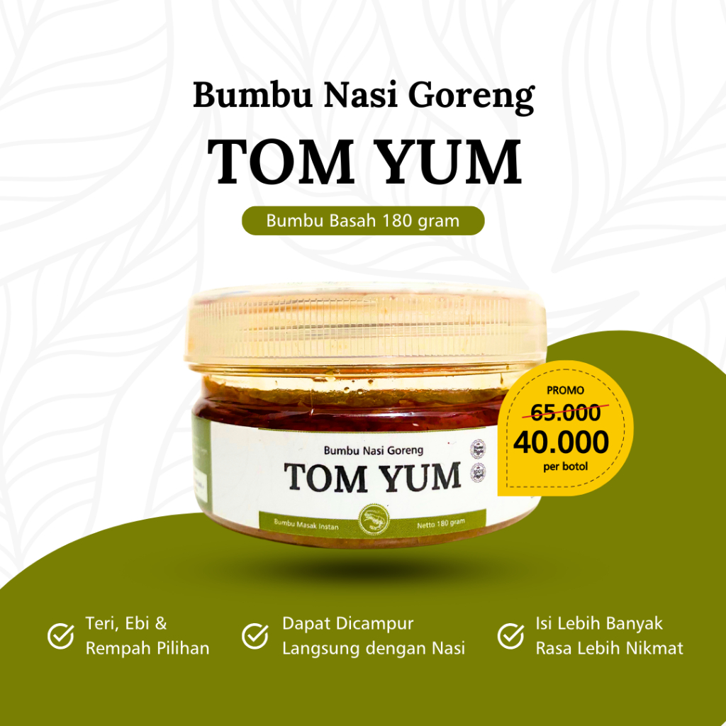 

Bumbu Nasi Goreng Tom Yum - 180 gram | Bumbu Nasi Goreng Basah Rasa Tom Yum Thailand