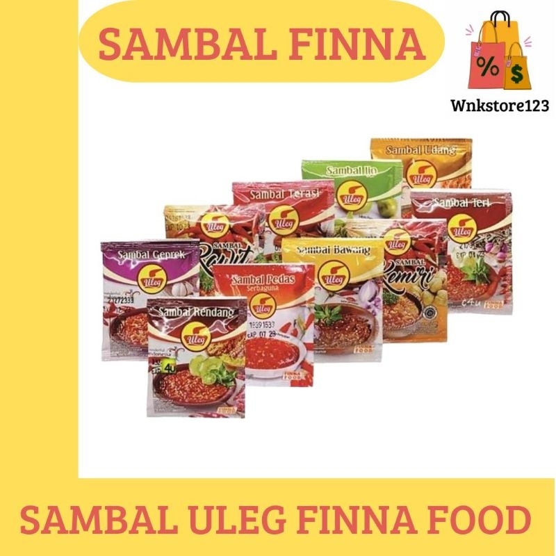 

Finna sambal uleg 1pack/renceng (10sachet) all varian